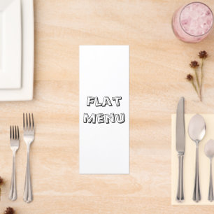 Create Your Own Simple 4.25" x 11" Flat Menu