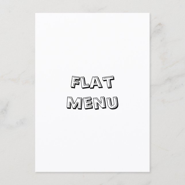 Create Your Own Simple 4.5" x 6.25" Squared Flat Menu (Front)