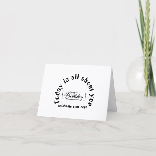 Create Your Own Simple 4" x 5.6" Happy Birthday Thank You Card