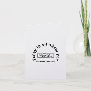 Create Your Own Simple 4" x 5.6" Happy Birthday Thank You Card