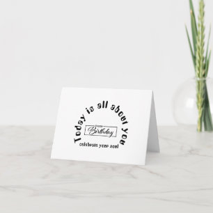 Create Your Own Simple 4" x 5.6" Happy Birthday Thank You Card