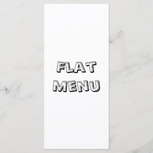 Create Your Own Simple 4" x 9" Flat Menu