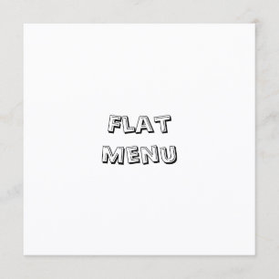 Create Your Own Simple 5.25" x 5.25" Squared Flat Menu