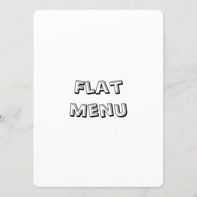 Create Your Own Simple 5.5" x 7.5" Rounded Flat Menu (Front)