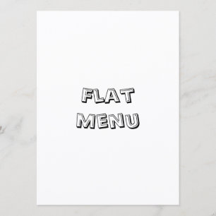 Create Your Own Simple 5.5" x 7.5" Squared Flat Menu