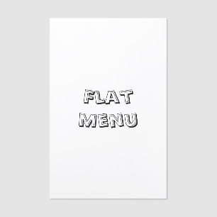 Create Your Own Simple 5.5" x 8.5" Flat Menu
