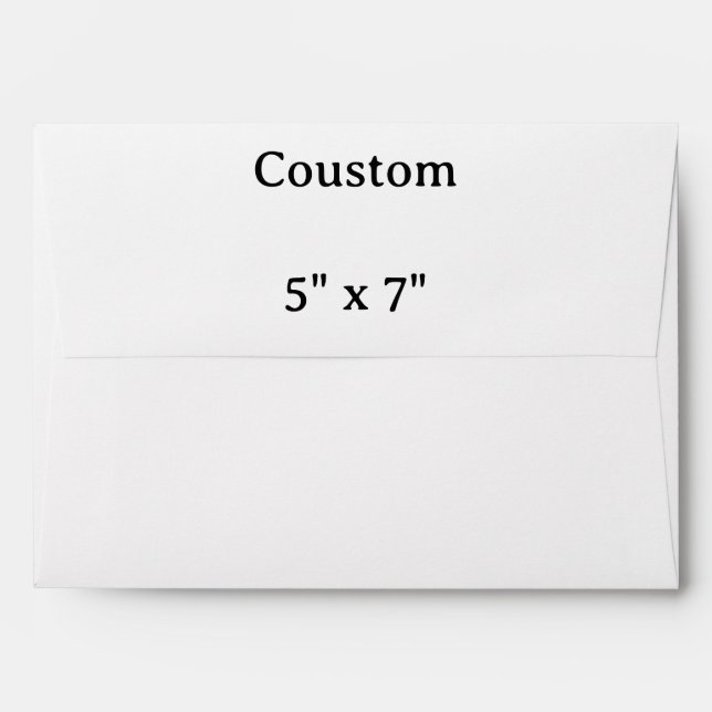 create your own simple 5" x 7" Envelope (Back (Top Flap))