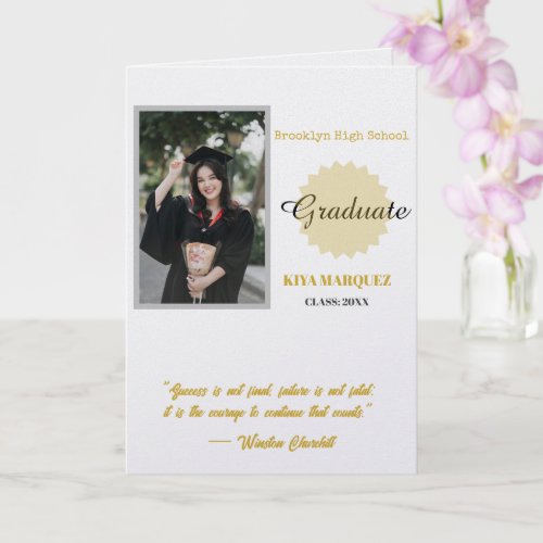 Create your own simple 5" x 7" Graduation Photo Card