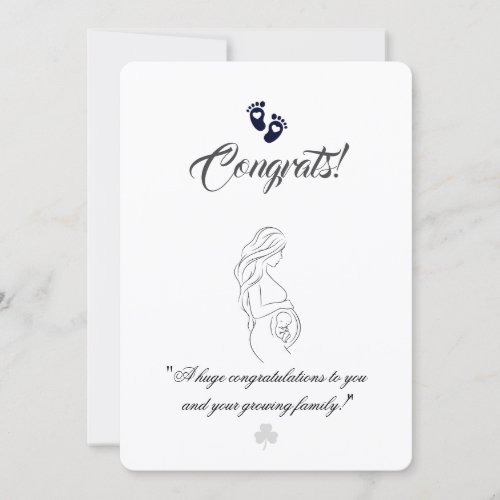 Create your own simple 5" x 7" Pregnancy Cards