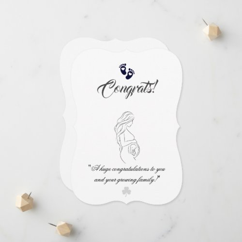 Create your own simple 5" x 7" Pregnancy Cards
