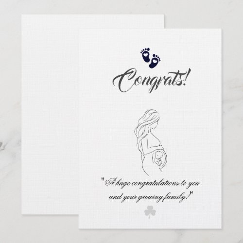 Create your own simple 5" x 7" Pregnancy Cards