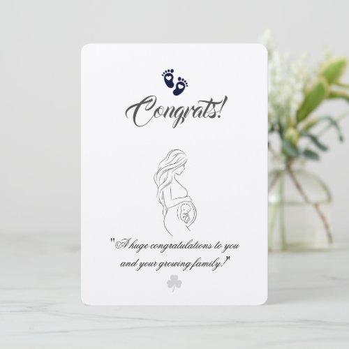 Create your own simple 5" x 7" Pregnancy Cards