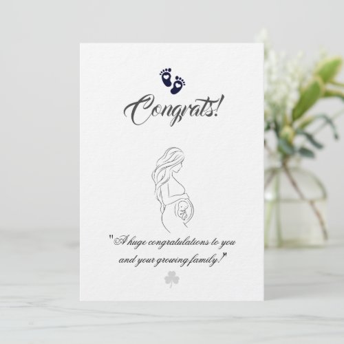 Create your own simple 5" x 7" Pregnancy Cards