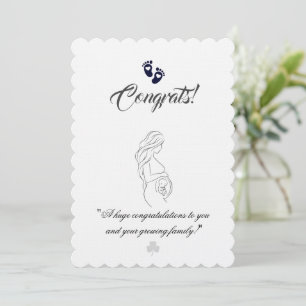 Create your own simple 5" x 7" Pregnancy Cards