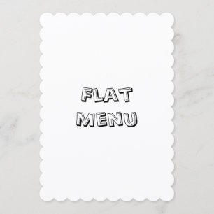 Create Your Own Simple 5" x 7" Scalloped Flat Menu
