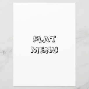 Create Your Own Simple 6.5" x 8.75" Squared Flat Menu