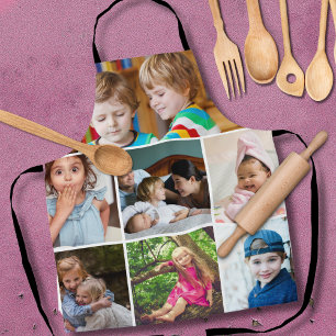 Create Your Own Simple 7 Family Photo Collage Apron