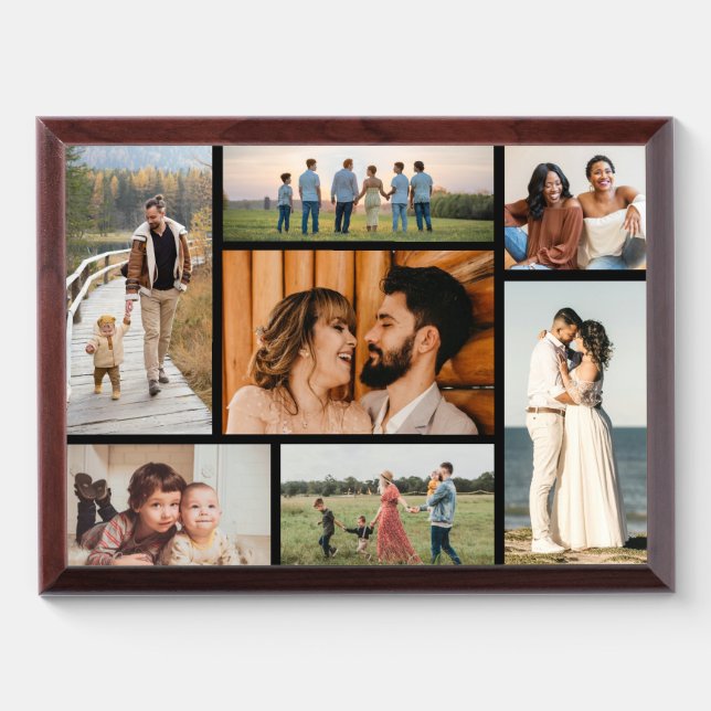 Create Your Own Simple 7 Photo Collage Plaque (Horizontal)