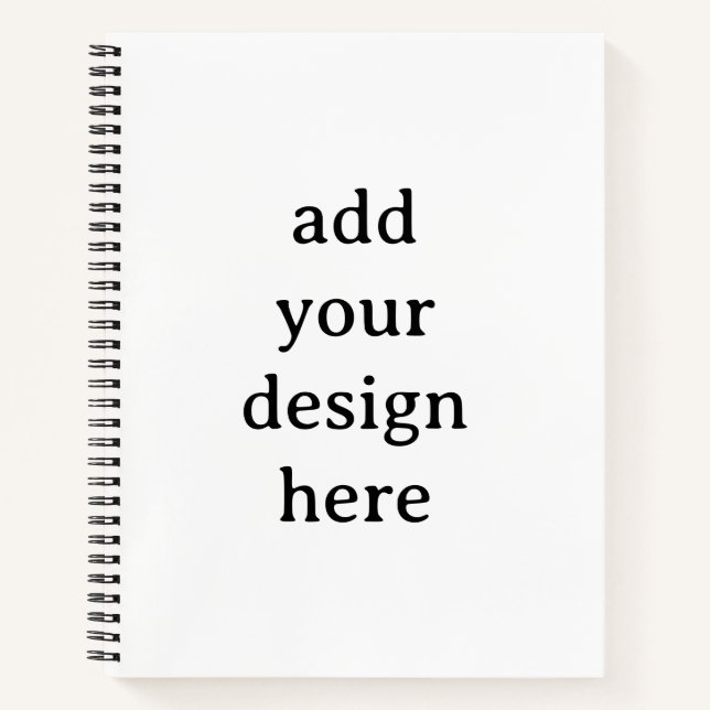 Create Your Own Simple  8.5" x 11" Deluxe Spiral  Notebook (Front)