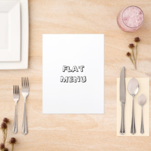 Create Your Own Simple 8.5" x 11" Flat Menu