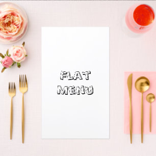 Create Your Own Simple 8.5" x 14" Flat Menu