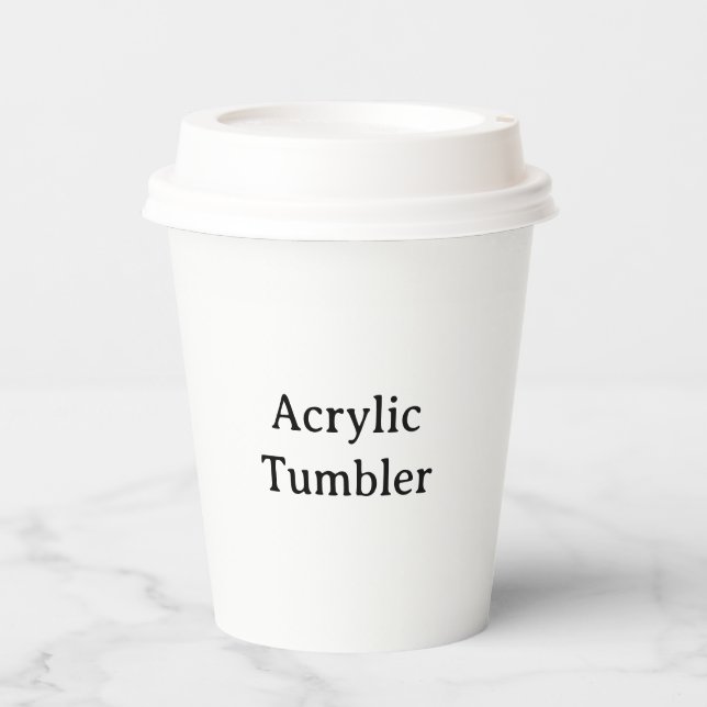 Create Your Own Simple 8oz Paper Cup with Lid (Front)