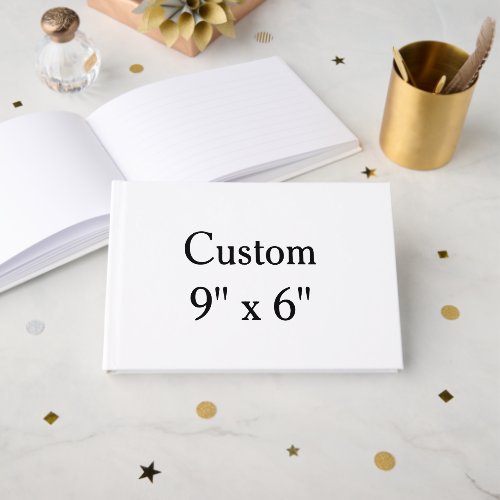 create your own simple 9" x 6" Lined White 70# Guest Book