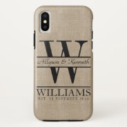 Create Your Own Simple Anniversary Logo Monogram Iphone X Case at Zazzle