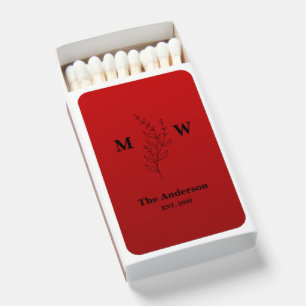 Create Your Own Simple Botanical Monogram Wedding Matchboxes