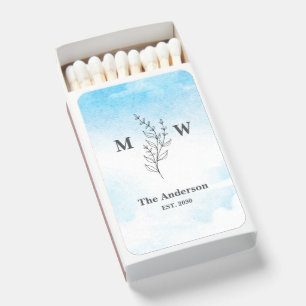 Create Your Own Simple Botanical Monogram Wedding Matchboxes