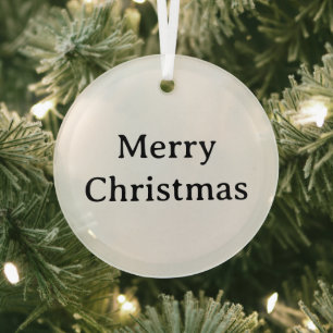 Create Your Own Simple Brand Promotion Circle Glass Ornament