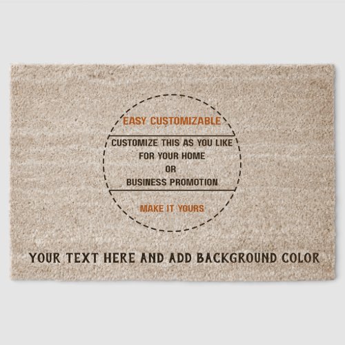Create Your Own Simple Brand Promotion Fiber Doormat