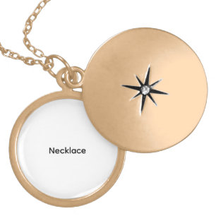 Create Your Own Simple Brand Promotion Gold Plated Necklace