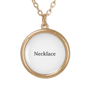 Create Your Own Simple Brand Promotion Gold Plated Necklace