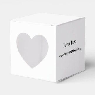 Create Your Own Simple Brand Promotion Heart 2x2x2 Favor Boxes