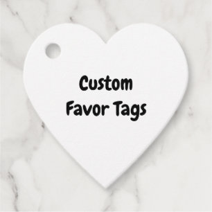 Create Your Own Simple Brand Promotion Heart Favor Tags