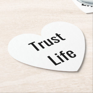 Create Your Own Simple Brand Promotion Heart Paper Coaster