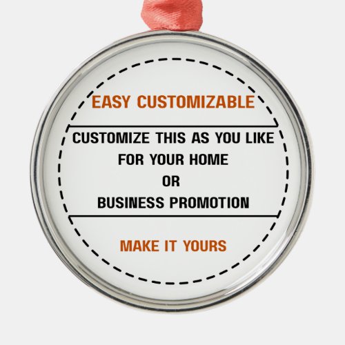 Create Your Own Simple Brand Promotion Metal Ornament