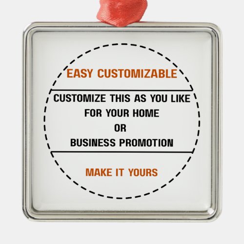 Create Your Own Simple Brand Promotion Metal Ornament