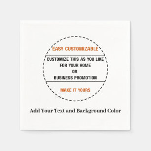 Create Your Own Simple Brand Promotion Napkins