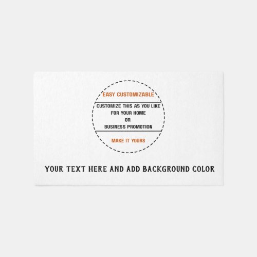 Create Your Own Simple Brand Promotion Outdoor Rug