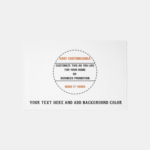 Create Your Own Simple Brand Promotion Outdoor Rug