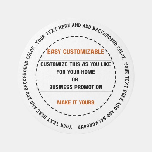 Create Your Own Simple Brand Promotion Outdoor Rug