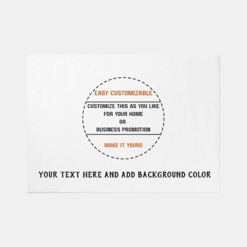 Create Your Own Simple Brand Promotion Outdoor Rug