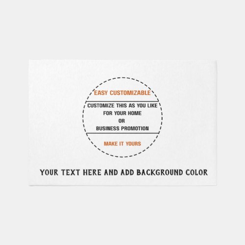 Create Your Own Simple Brand Promotion Outdoor Rug