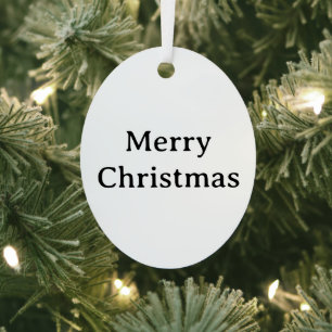 Create Your Own Simple Brand Promotion Oval Metal Ornament