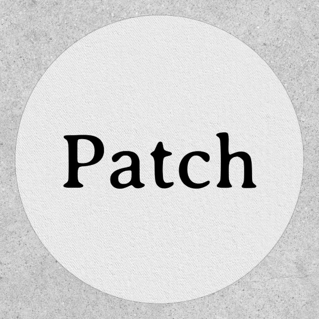 Create Your Own Simple Brand Promotion Patch (Front)
