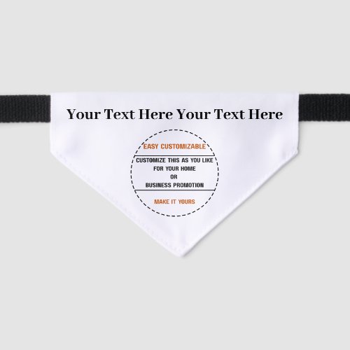 Create Your Own Simple Brand Promotion Pet Bandana Collar