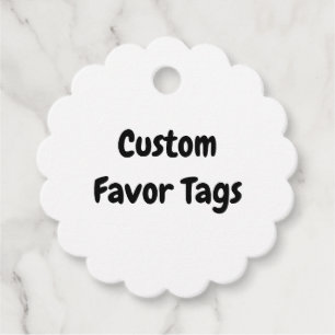 Create Your Own Simple Brand Promotion Scalloped Favor Tags