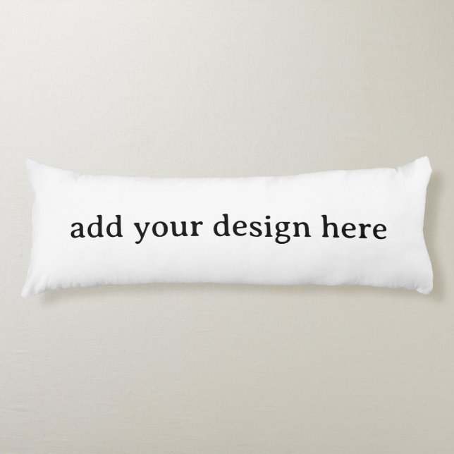 Create Your Own Simple Brushed Polyester 20" x 54" Body Pillow (Front)